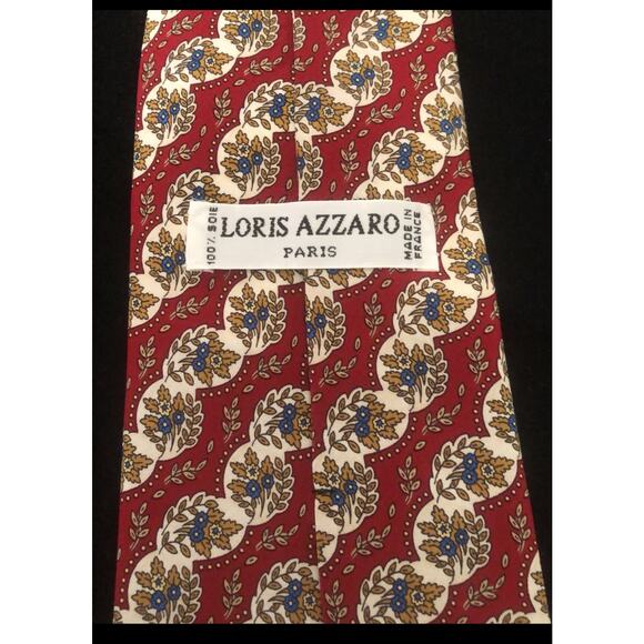 Loris Azzaro Vintage 100% Silk Paris Designer Tie - Picture 2 of 4